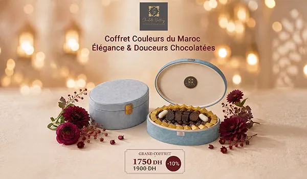 Coffret Couleurs du Maroc – Élégance & Douceurs Chocolatées